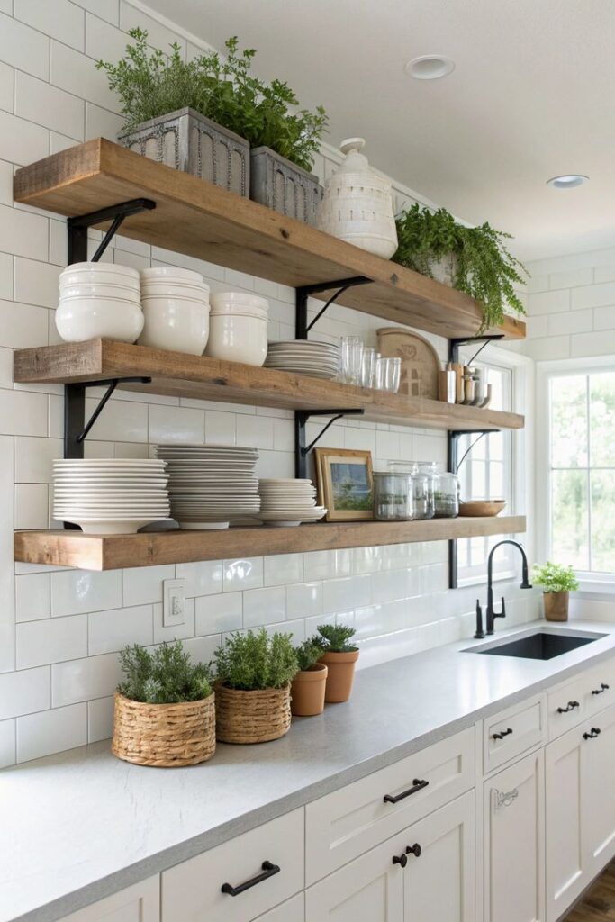 trendy open shelving kitchen ideas to showcase your style